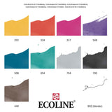 Bruynzeel – ensemble de stylos pinceaux ecoline, galaxie, 10 couleurs