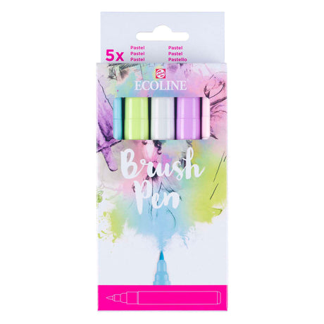 Set de stylos pinceaux Ecoline pastel, 5 couleurs
