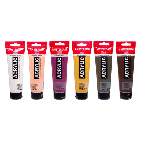 Bruynzeel Amsterdam série standard peinture acrylique portrait set 120ml, 6 pcs.