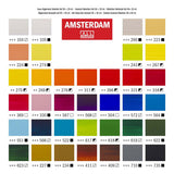 Ensemble de sélection générale de peinture acrylique série standard Amsterdam | 36 × 20 ml