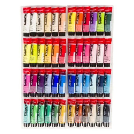 Ensemble de sélection générale de peinture acrylique série standard Bruynzeel Amsterdam 20 ml, 48 pièces.