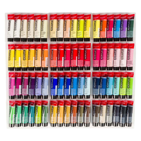 Ensemble de sélection générale de peinture acrylique série standard Amsterdam | 72 × 20 ml