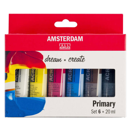 Bruynzeel Amsterdam série standard peinture acrylique primaire set 20 ml, 6 pcs.