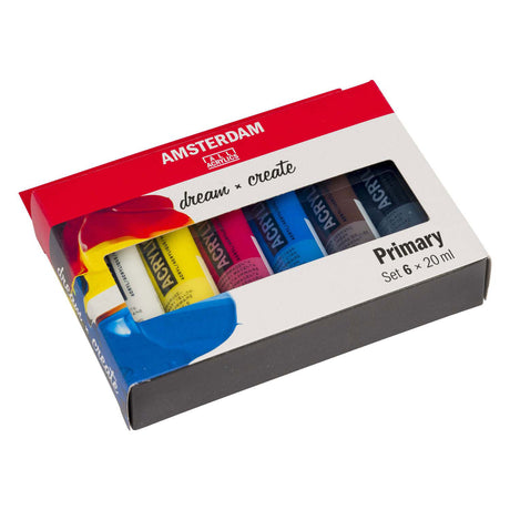 Bruynzeel Amsterdam série standard peinture acrylique primaire set 20 ml, 6 pcs.