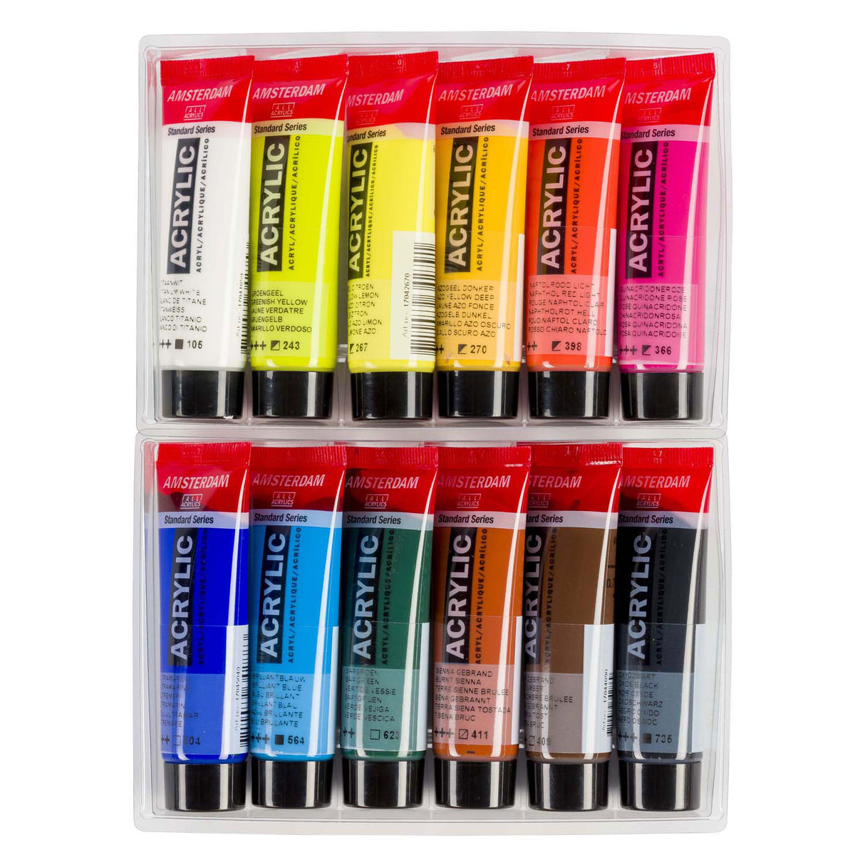 Bruynzeel Amsterdam série standard ensemble de peinture acrylique paysage 20 ml, 12 pcs.