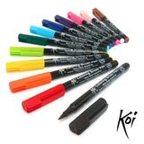 Ensemble de stylos pinceaux de couleur Sakura koi, 12 pièces.