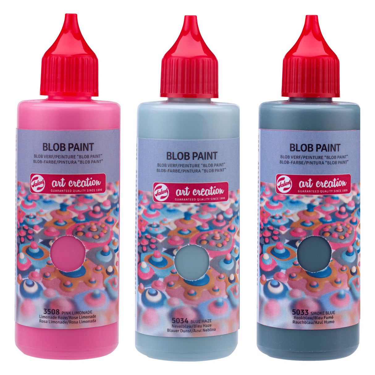 Talens art création blob peinture rose, 3 parties.