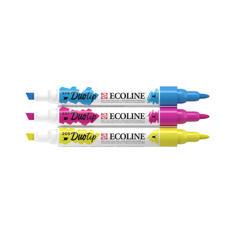 Ensemble primaire de marqueurs Talens Ecoline Duotip, 3 pcs.