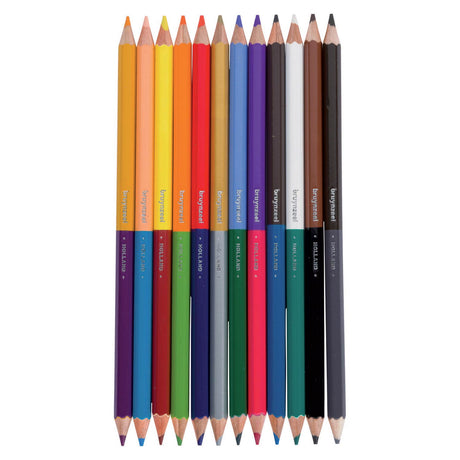 Crayons de couleur à pointe double Bruynzeel pour enfants, 12 pcs.