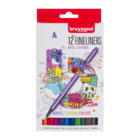 Feutres fins Bruynzeel, 12 pcs.