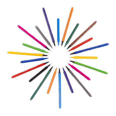 Ensemble de feutres fins Bruynzeel 12 couleurs | lot de 12 pièces