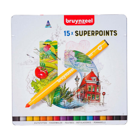 Bruynzeel feutres super point, 15 pcs.