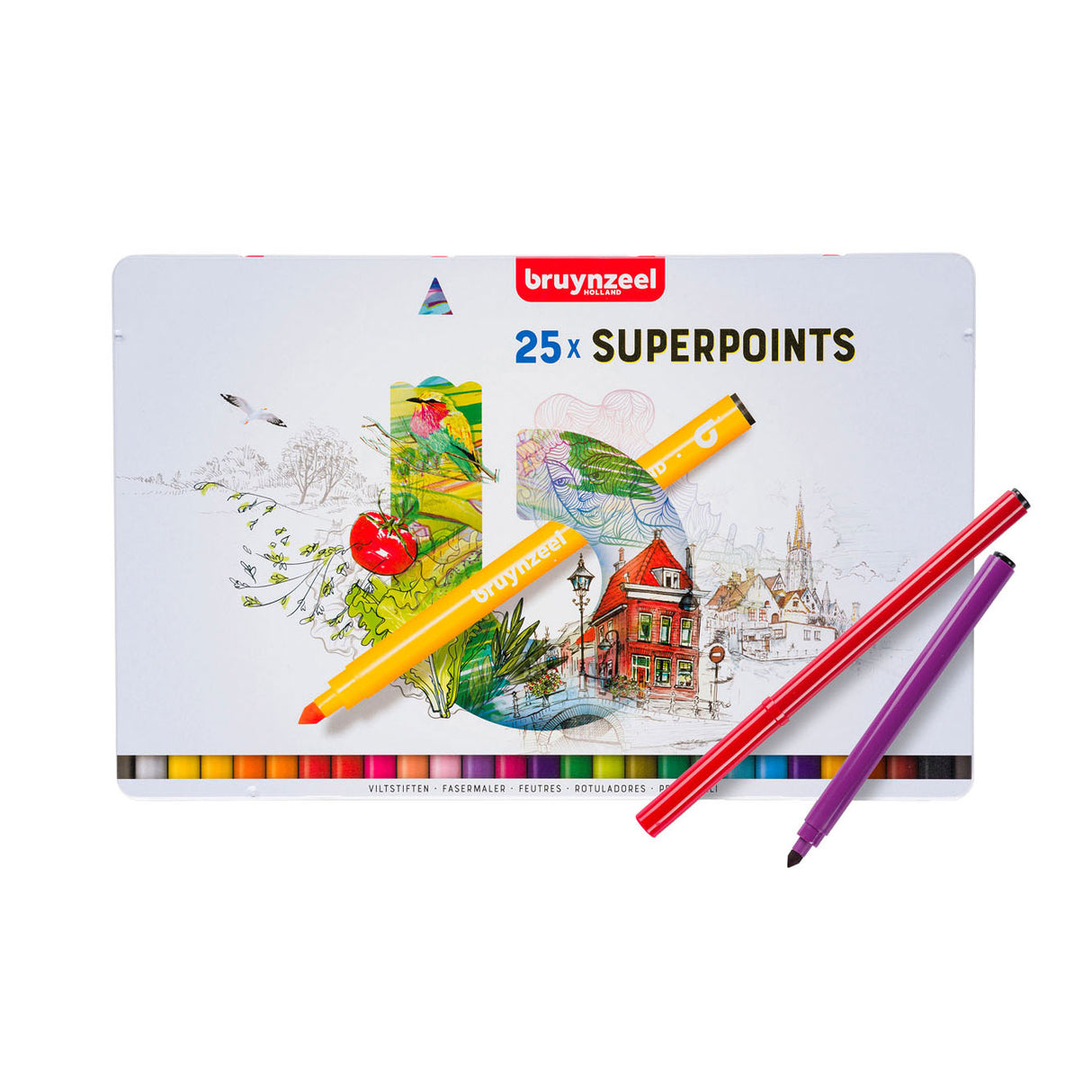 Bruynzeel Felt -tip Pens Superpunt, 25st.