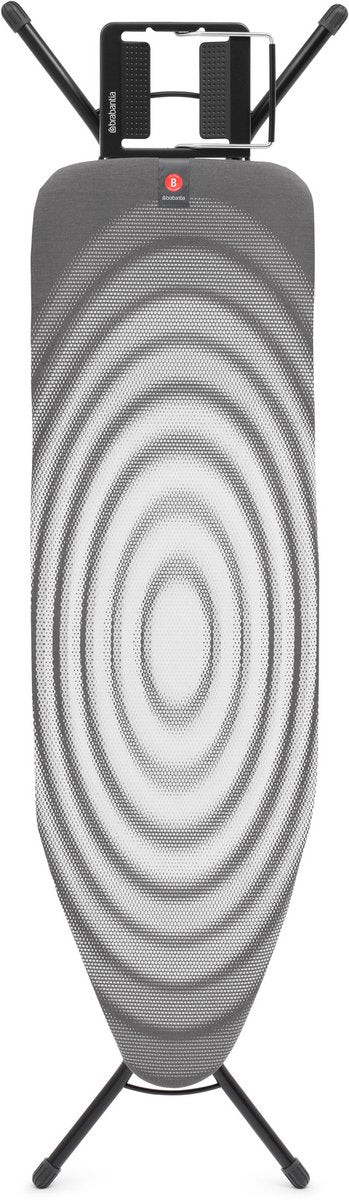 Brabantia planche à repasser b - pour fer - 124 x 38 cm - titane ovale