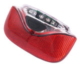 Gazelle innergie arrière intérieure - rouge, transparent, LED, 115x65 mm, batterie de vélos, adapté à la gazelle innergie e-bikes