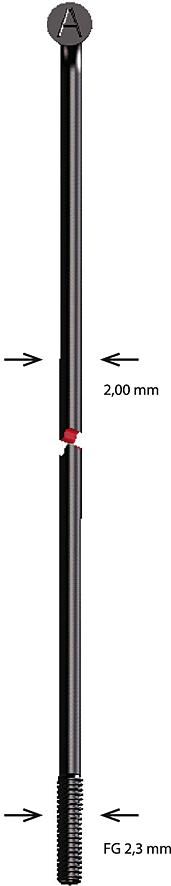 Rayon Alpina rayon acier inoxydable 2x160mm