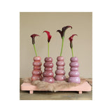 Idées vase galet 4 saisons h15xø7cm rose 4 couleurs