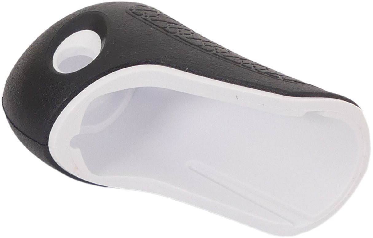 Gazelle Handle Cap Recht Basic 88 mm - noir avec tuyauterie blanche