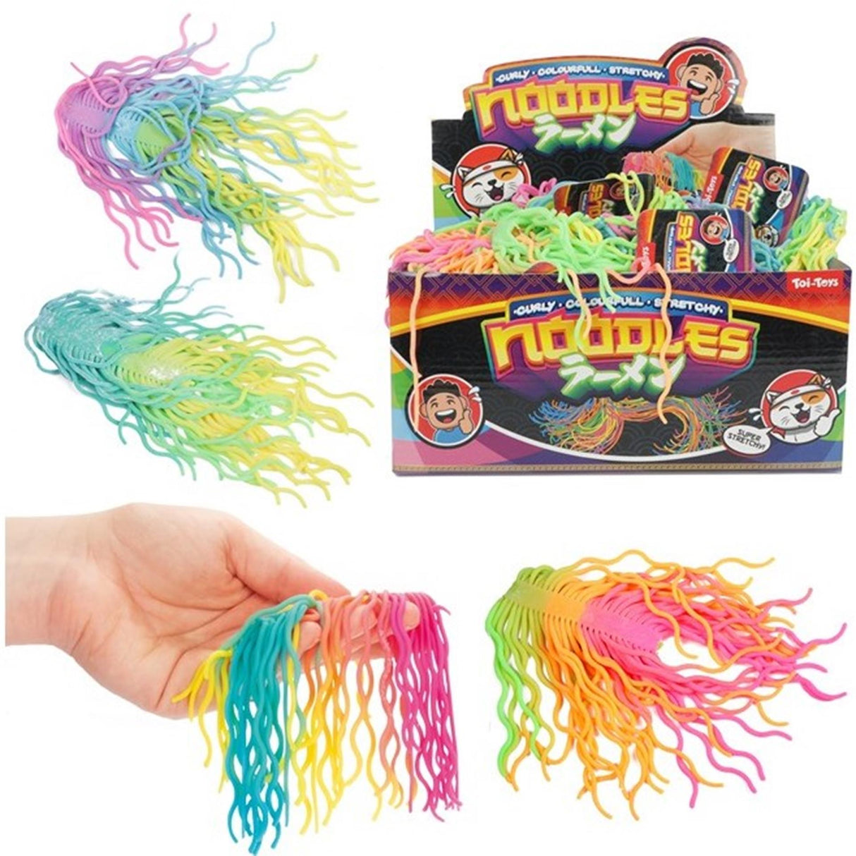Toi-toys toi jouets nouilles bouclés coloré extensible