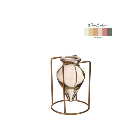 Idées vase à fleurs 4 saisons vert brise 8721gris h11cm
