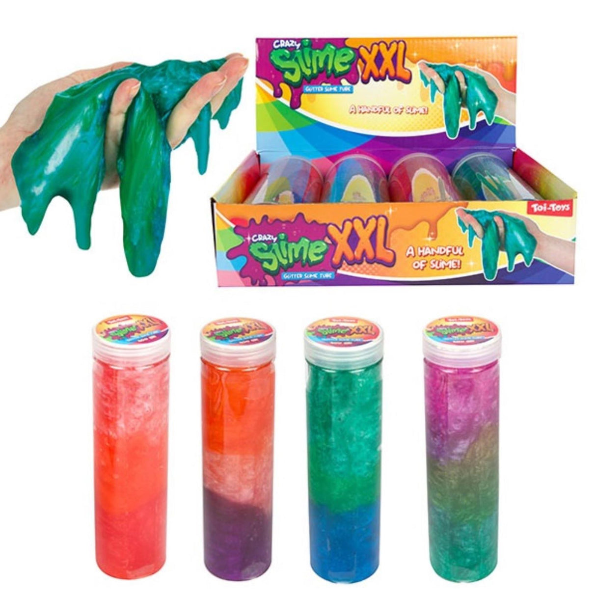 Slime scintillant brillant en tube