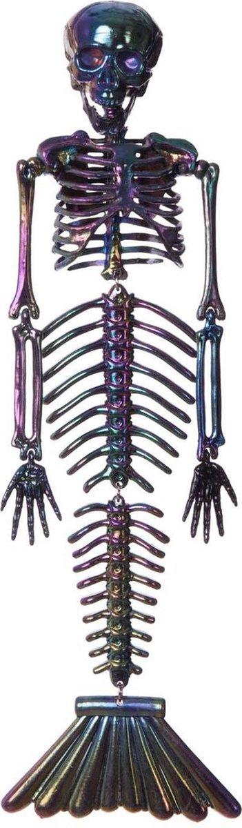 Sans marque sans marque décorations halloween mon autre moi chrome squelette sirène gris 37 cm