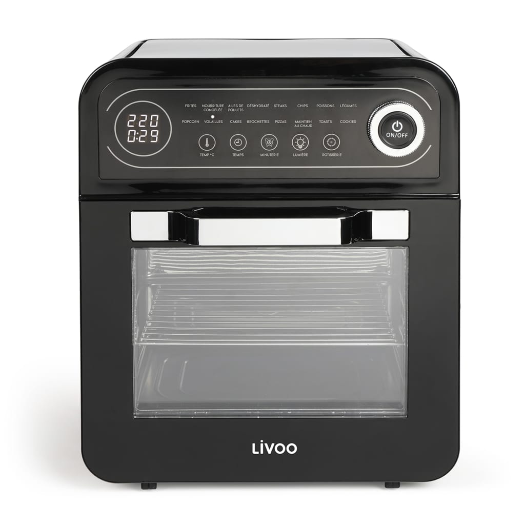 Livoo Livoo Airfryer Oven 1600 W 12 L nero