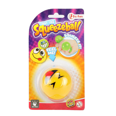 Toi-toys balle à presser visage souriant