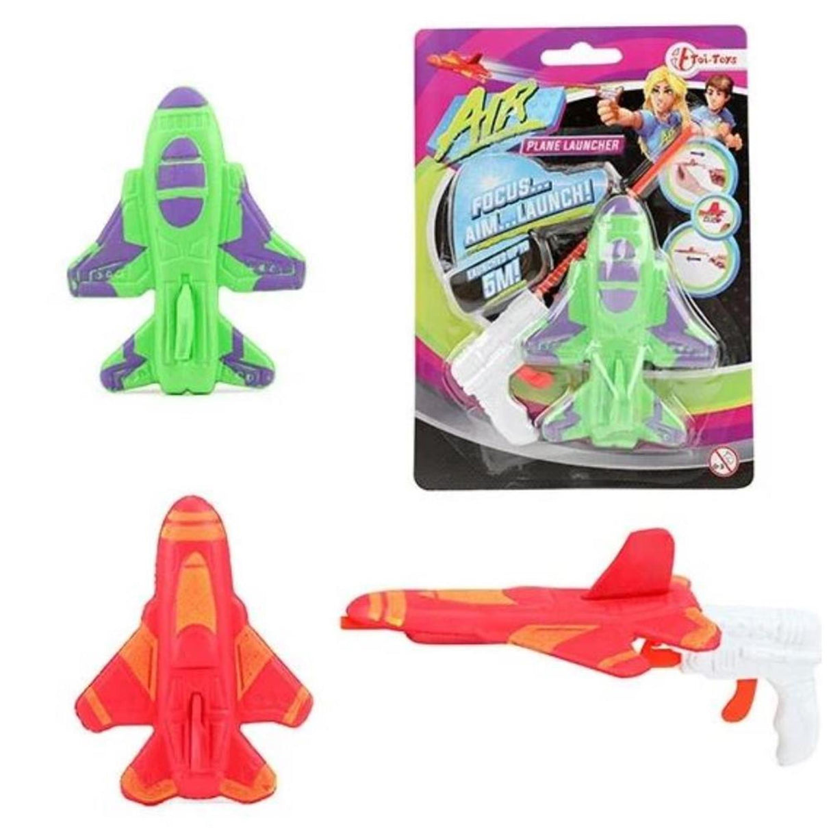 Toi-toys toitoys avion de tir aérien mousse sur carte