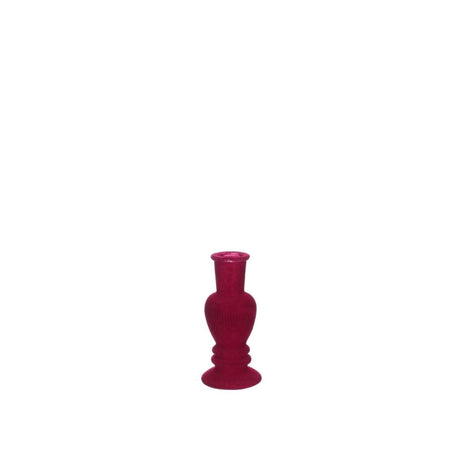 Idées vase bougeoir 4 saisons Venise velours cerise ø5cm