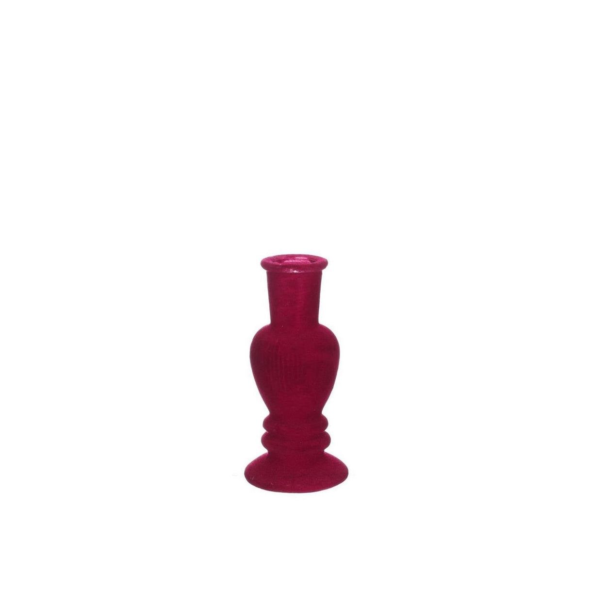 Idées vase bougeoir 4 saisons Venise velours cerise ø6cm