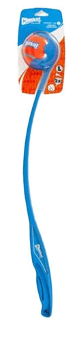 Chuckit ! lanceur de balle de sport - 66 cm - bâton de lancer - lanceur de balle - jouet pour chien - incl. balle de tennis grande - ø 7 cm - plastique - assorti