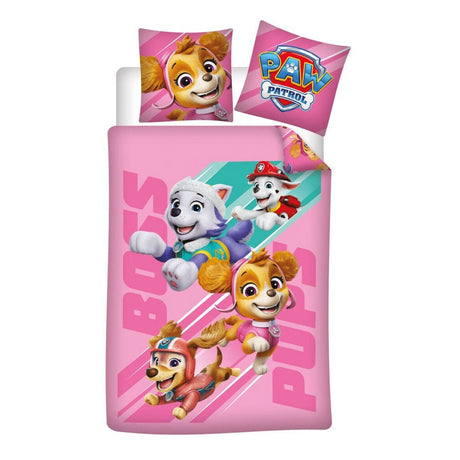 Housse de couette Paw Patrol rose 140x200cm