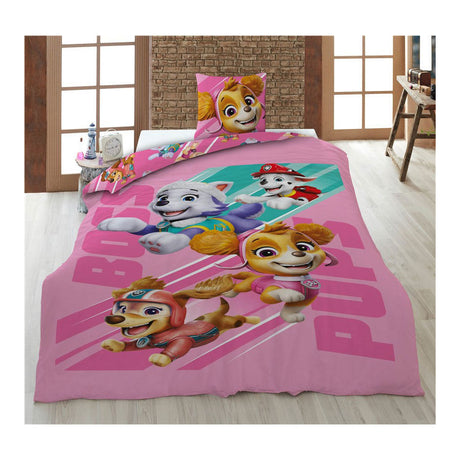Housse de couette Paw Patrol rose 140x200cm