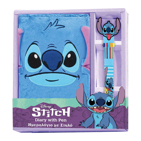 Carnet de luxe en peluche Lilo Stitch avec stylo