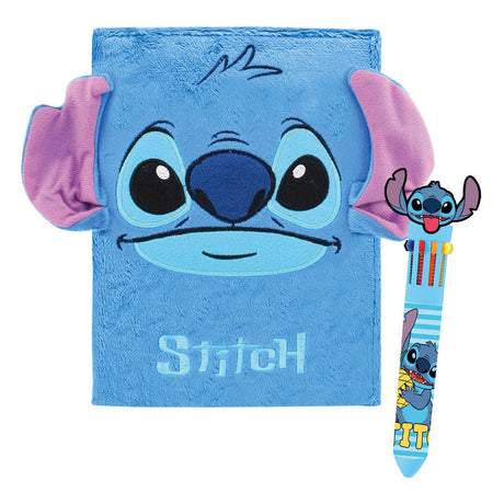 Carnet de luxe en peluche Lilo Stitch avec stylo