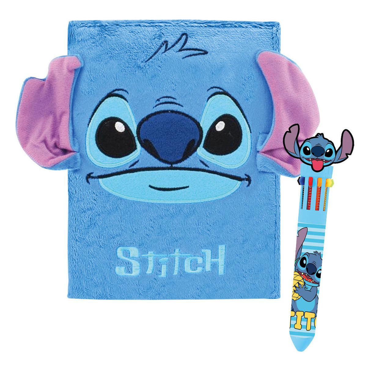 Lilo stitch luxe pluche notitieboek met pen