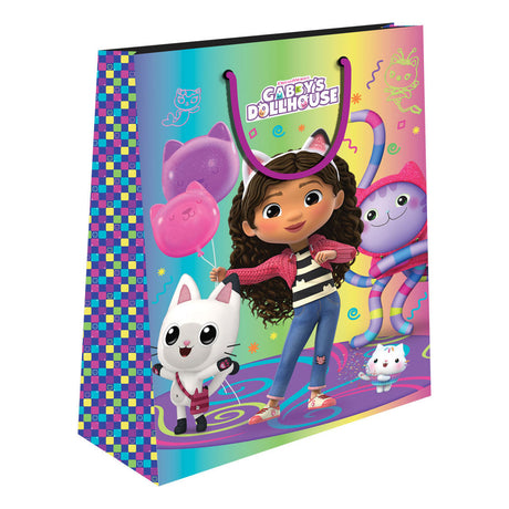 Sac cadeau en papier Gabby's Dollhouse 18x23x11 cm