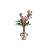 Idées 4 saisons vase trevi verre ø9xh15cm rose clair