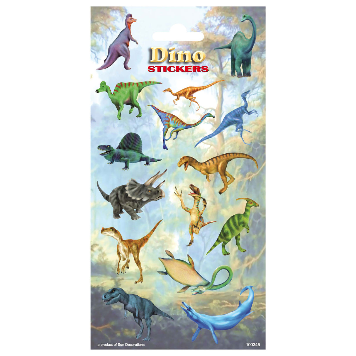 Feuille d'autocollants Totum dinosaures