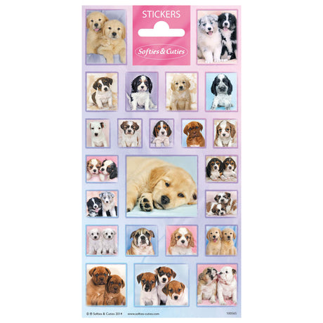 Feuille d’autocollants Totum Chiots mignons