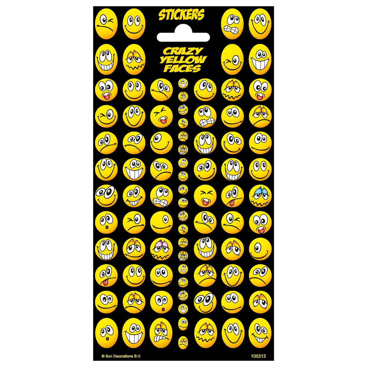 Feuille d'autocollants Totum scintillante - grimaces