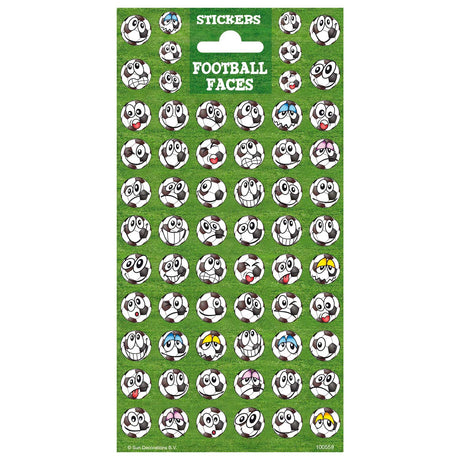 Feuille d'autocollants Totum scintillante - visages de football