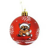 Paw patrol kinder kerstballen rood, 6st.