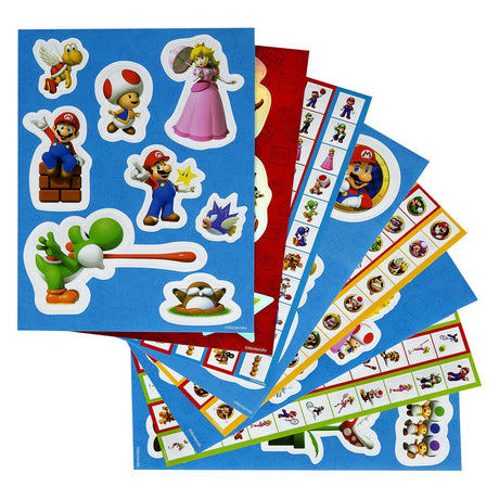 Ensemble d'autocollants Super Mario sous licence pour enfants