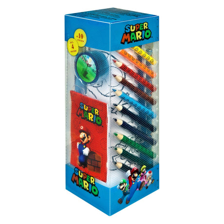 Ensemble de papeterie super mario sous licence pour enfants, tour, 35 pièces.