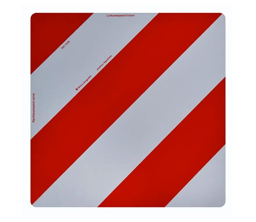 Panneau d'avertissement publicitaire blanc plus guide panneau d'avertissement 423x423mm direction blanc plus guide