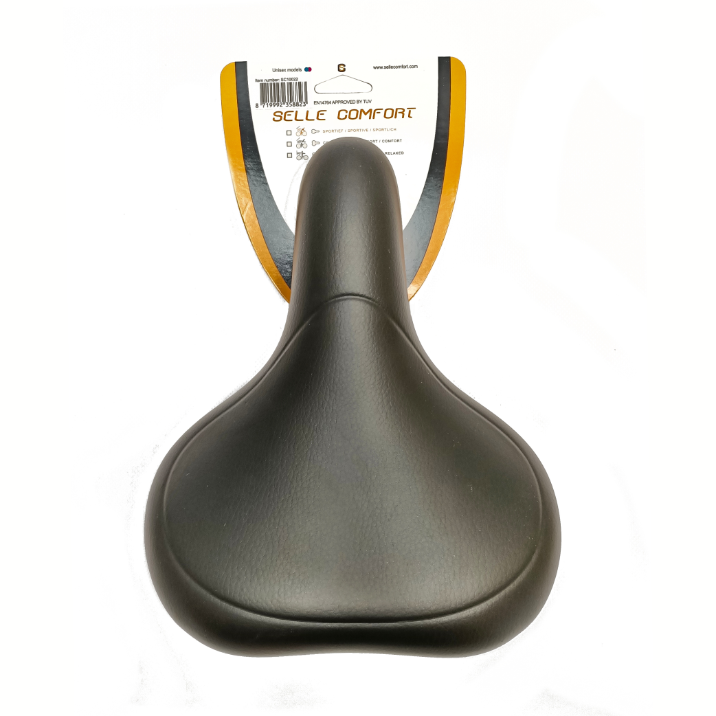 Selle confort selle vélo électrique avec poignée noir souple, sans sangle