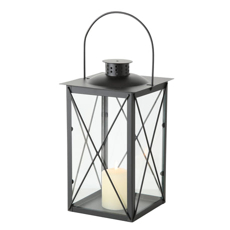 Lanterne de maison Boltze métal noir 17x30cm