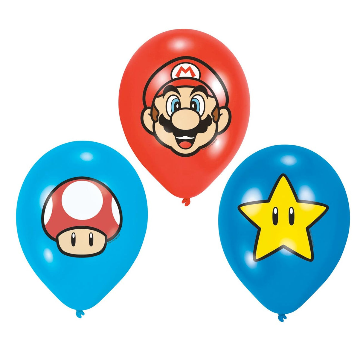 Super Mario Super Mario Latex Balloons, 6e.